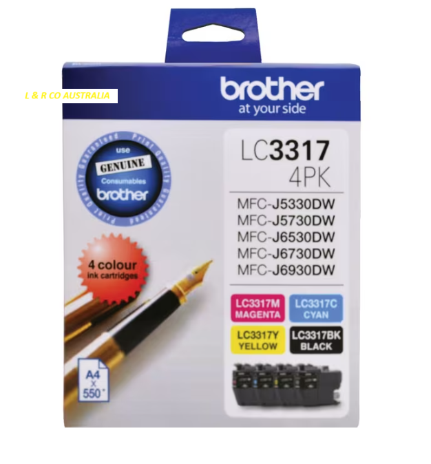 Genuine Brother LC3317 Ink Cartridges for MFC-J6730DW MFC-J6930DW - A4x550*