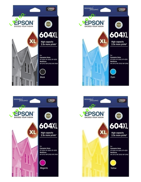 Genuine Epson 604XL Ink Cartridges and 604XL Value Pack