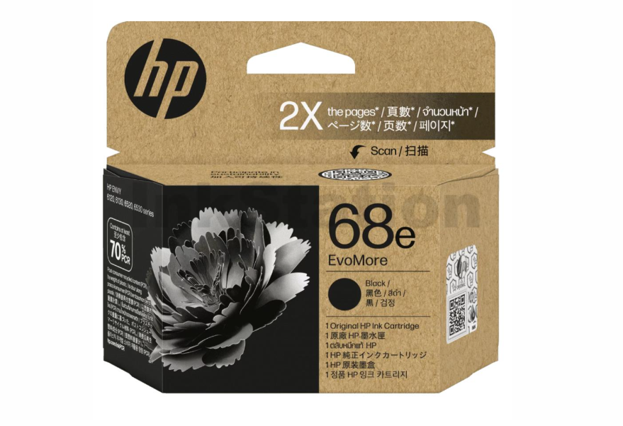 Genuine HP 68 Black 68 Color 68e Ink Cartridges for Envy 6120, 6130, 6520, 6530