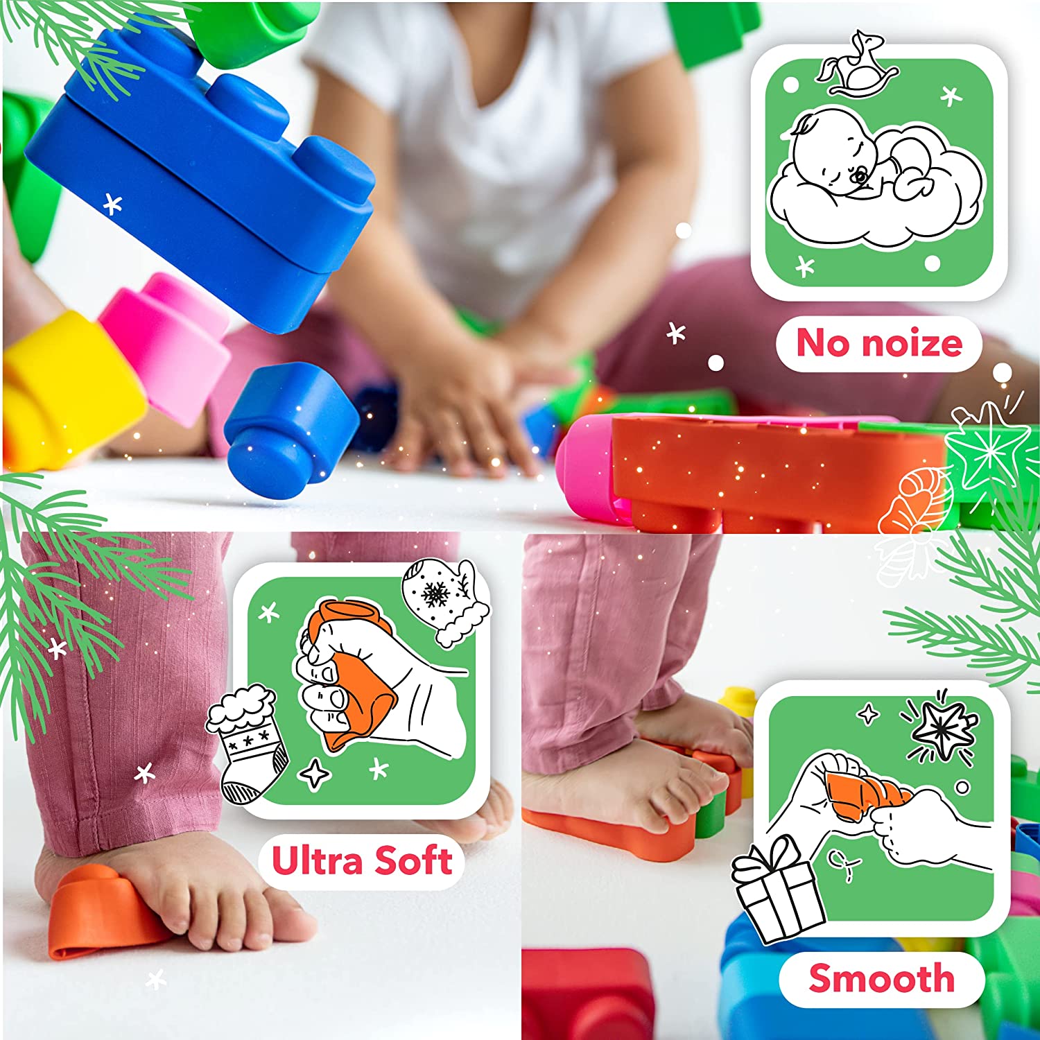 Soft Blocks 42 pieces for Toddlers Age 1+ Years, safe and durable - Shopefy
