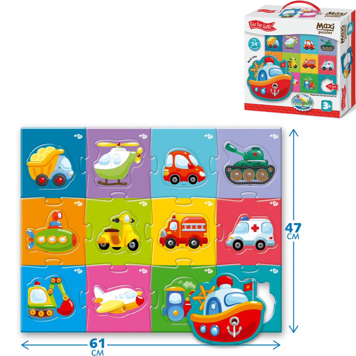 Maxi Puzzles Transport for Toddlers Age 3+ Years - Shopefy