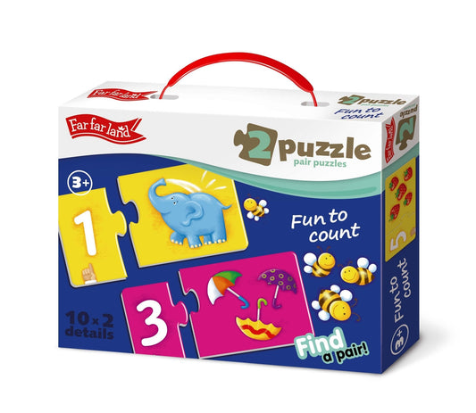 Double Toddler Pair Puzzles Fun to Count for Age 3+ Years - Shopefy