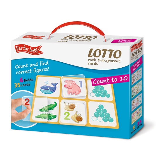 LOTTO with Transparent Flash Cards Count to 10 for Toddlers Age 3+ Years - Shopefy
