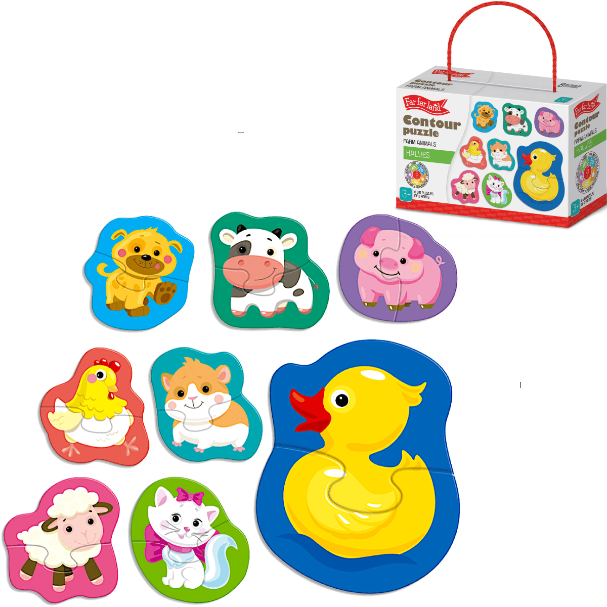 Contour Puzzle Farm Animals and Pets for Toddlers Age 3+ Years - Shopefy