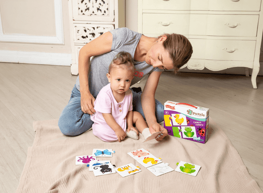 Double Toddler Pair Puzzle Funny Colors for Toddlers Age 3+ Years - Shopefy