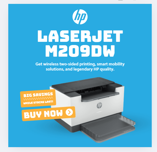 HP LaserJet M209dw A4 Mono 30ppm USB/Ethernet/Wi - Fi Printer - Shopefy