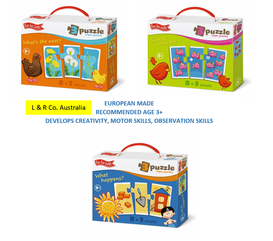Triple Puzzle What Happens? for Toddlers Age 3+ Years - Shopefy