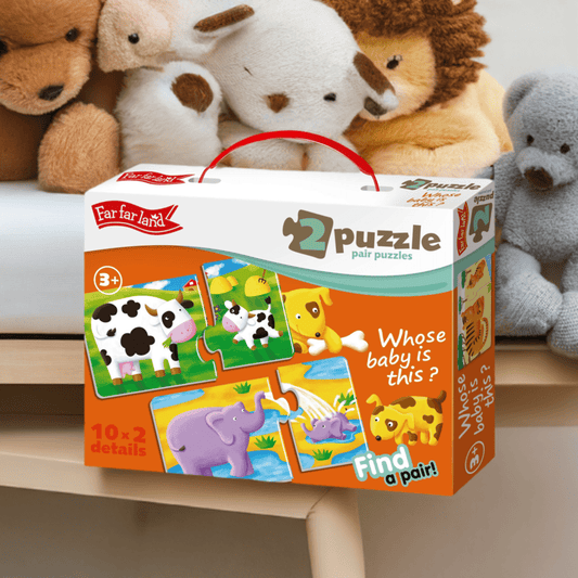 Double Jigsaw Puzzle Whose Baby Is this? Educational Puzzle Pairs for Age 3+ Years - Shopefy