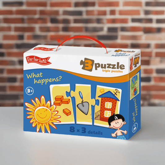 Triple Puzzle What Happens? for Toddlers Age 3+ Years - Shopefy