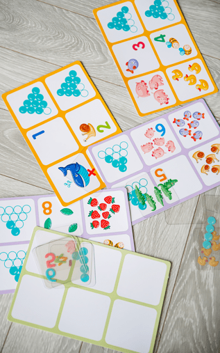 LOTTO with Transparent Flash Cards Count to 10 for Toddlers Age 3+ Years - Shopefy