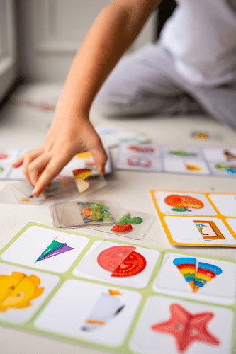 LOTTO with Transparent Flash Cards Halfs for Toddlers Age 3+ Years - Shopefy
