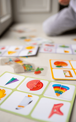 LOTTO with Transparent Flash Cards Halfs for Toddlers Age 3+ Years - Shopefy