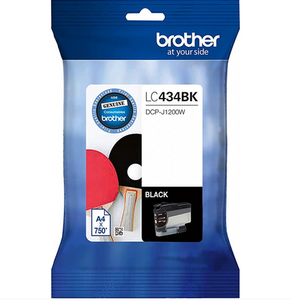 Genuine Brother LC434 B C M Y Ink Cartridges for DCP-J1200W - New!