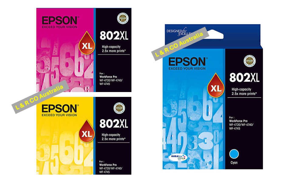 Genuine Epson 802XL High Yield Ink Cartridges and Value Packs - New!