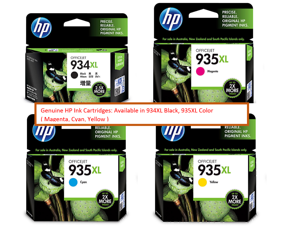 Genuine HP 934XL 935XL Black and Color  OR Standard Ink Carts for Officejet