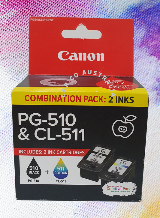 Genuine Canon PG-510 CL-511 Combination Pack ( 2 Ink Cartridges ) - New Stock