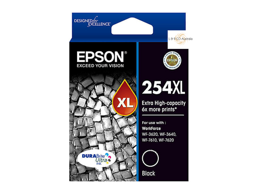 Genuine EPSON 252XL 254XL High Capacity Ink Cartridges - Black & Color and Combo