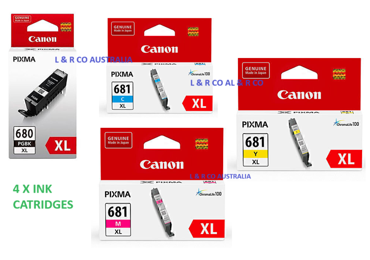 Genuine Canon PGI 680XL CLI 681XL CLI 681XXL Ink for TR7560/TR8560/TS6160/TS8160
