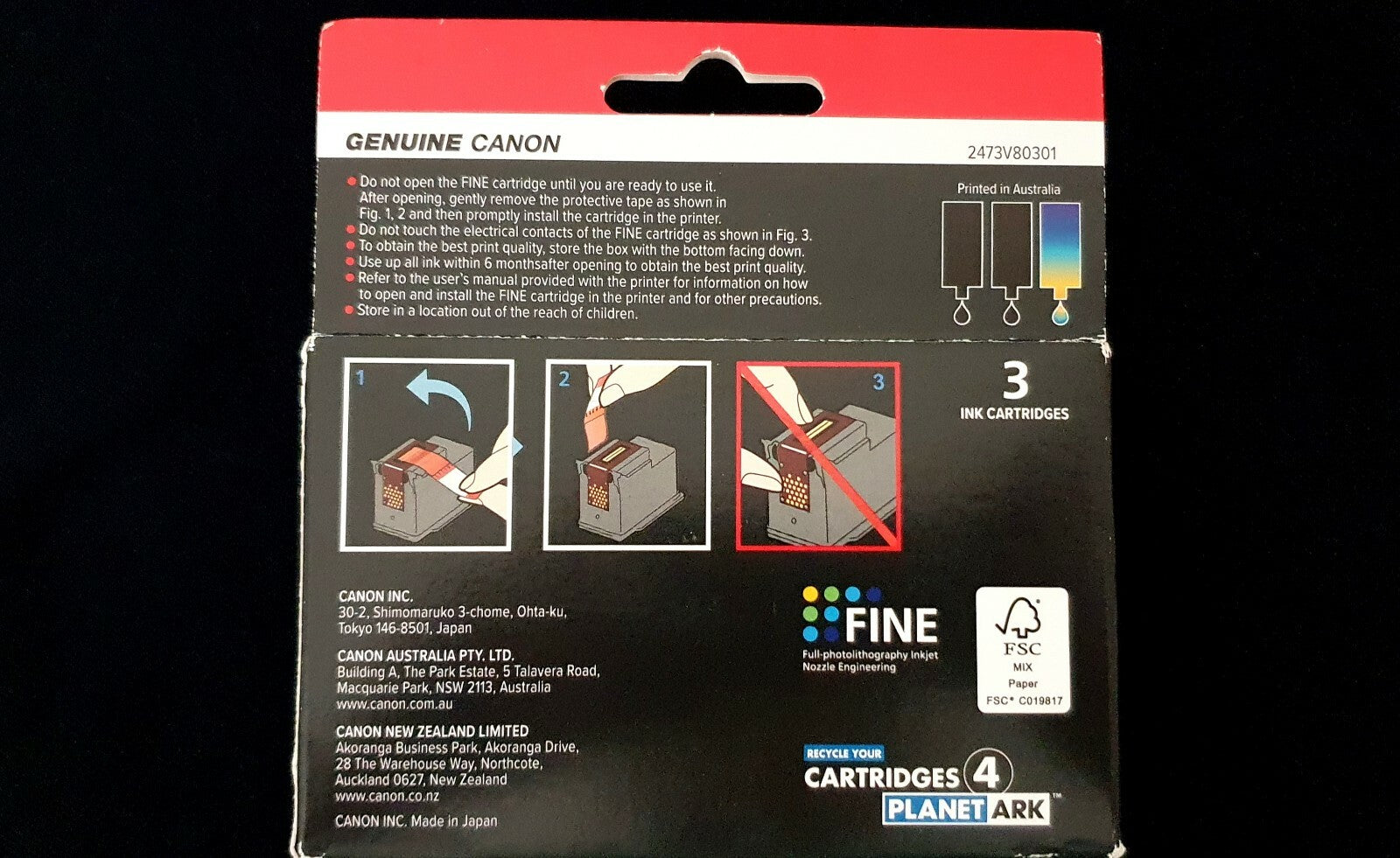 Canon 2x PG640 & 1x CL641 - Triple Combination Pack - Genuine - Free Shipping
