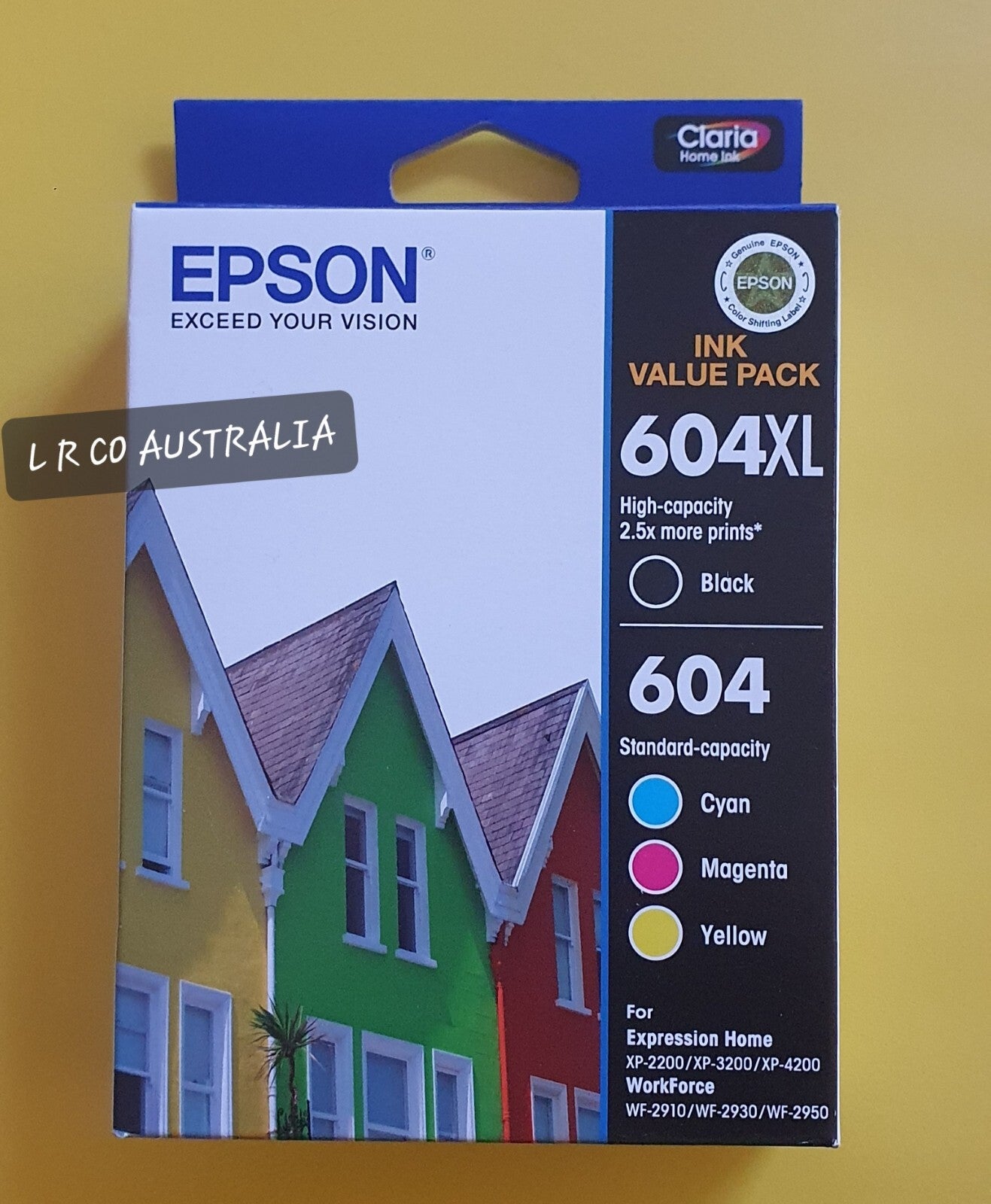 Genuine Epson 604XL-BK+604C/M/Y Ink Value Pack XP2200/XP3200/XP4200/WF2910