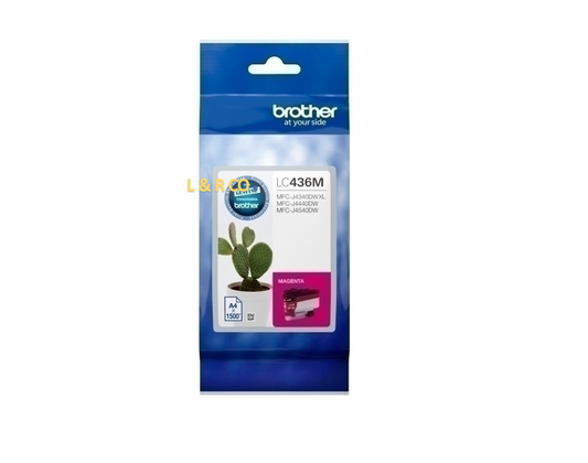 Genuine Brother LC436  C M Y B Singles or LC436 Value Pack Ink Cartridges - New