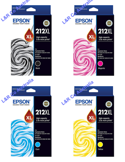 Genuine Epson 212XL High Yield Ink Cartridges For XP-2100/3100/3105/4100 - New!
