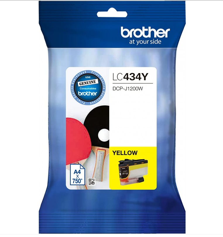 Genuine Brother LC434 B C M Y Ink Cartridges for DCP-J1200W - New!