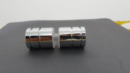 Micro 25mm & 32mm Shower Screen Door Knob Handle for 6 -12mm Glass -Satin/Chrome