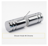 25mm Shower Screen Door Knob 40 Chrome Suitable for 6mm 8mm 10mm 12mm glass