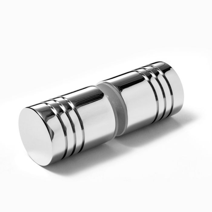 Micro 25mm & 32mm Shower Screen Door Knob Handle for 6 -12mm Glass -Satin/Chrome