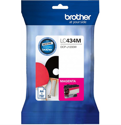 Genuine Brother LC434 B C M Y Ink Cartridges for DCP-J1200W - New!