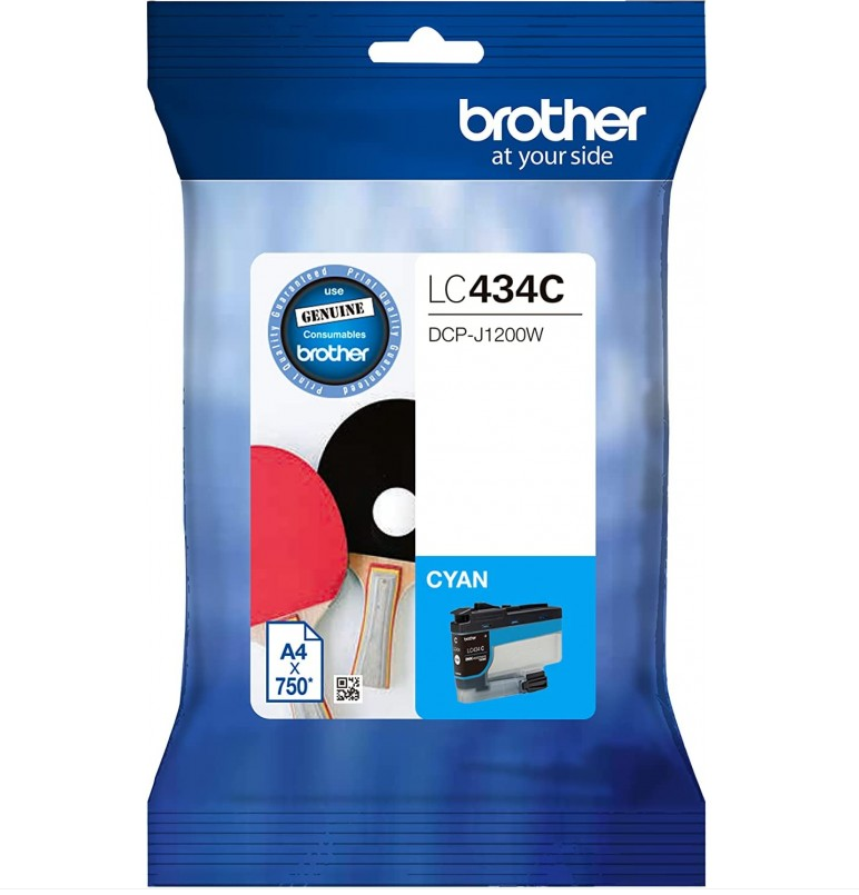 Genuine Brother LC434 B C M Y Ink Cartridges for DCP-J1200W - New!