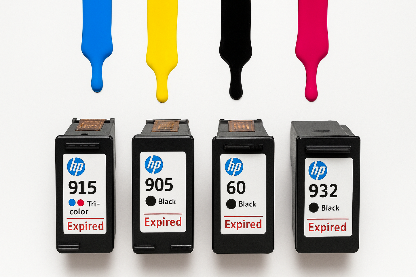 Genuine HP 60 65XL 915 905 932 564 932XL Expired Cartridges and VPacks YR 21-25