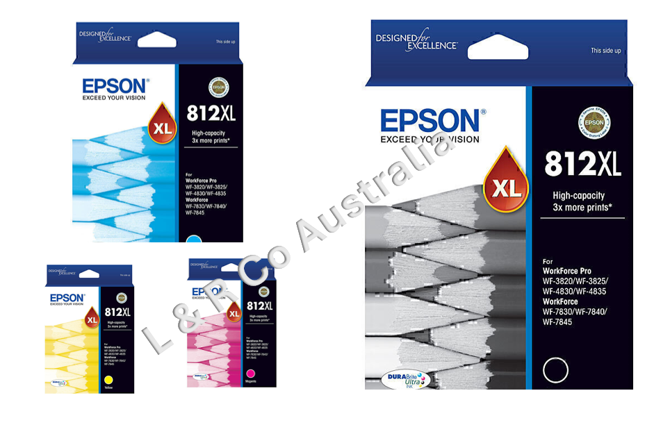 Genuine Epson 812XL High Yield Ink Cartridges and Value Packs - New!