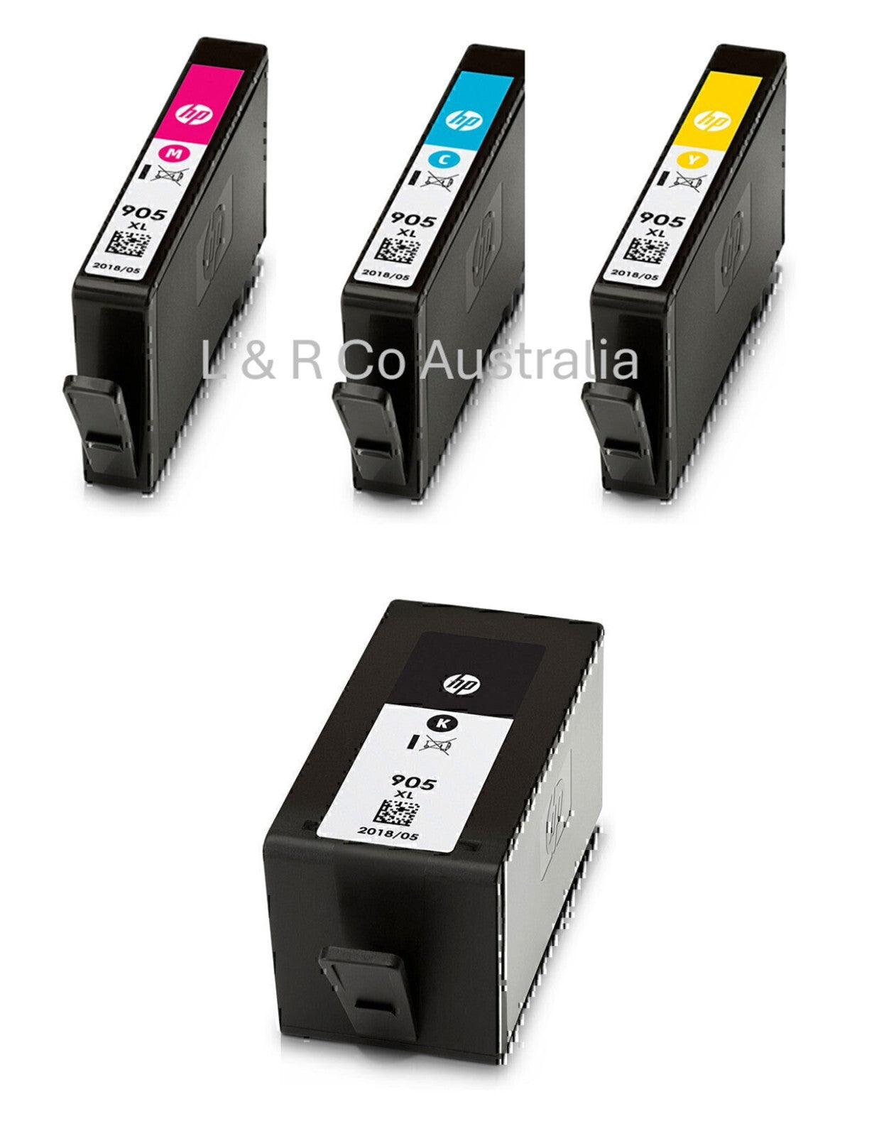 Genuine HP 905XL High Yield Singles and 905 Standard Value Packs Ink Cartridges