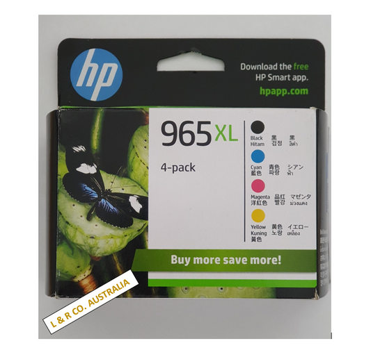 Genuine HP 965XL Value Pack HP 965 Standard High Yield Ink Cartridges - 2026