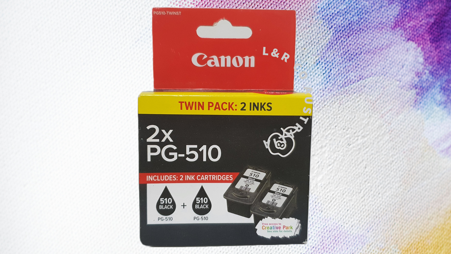 Genuine Canon PG-510 Twin Pack or  PG510 CL511 Singles or PG-510 CL-511 Combo Pa