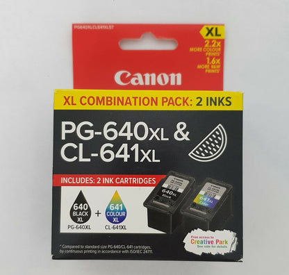 Canon PG640XL CL641XL Genuine Standard Ink Cartridges PIXMA MG2160 MG3160 MG3650