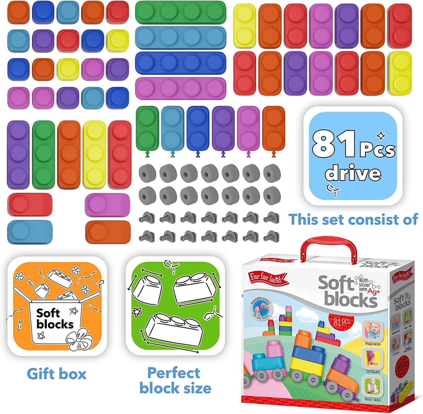 Soft Play Blocks 81pcs