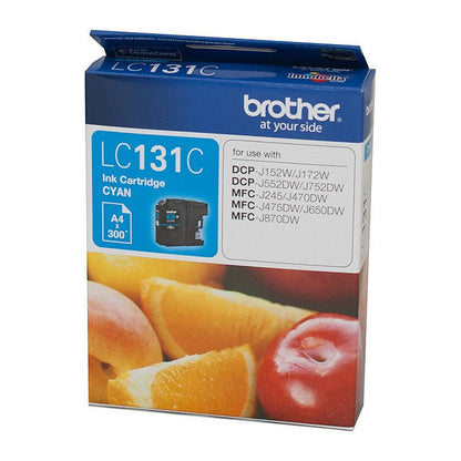 Genuine Brother LC131 Ink Cartridges Black Magenta Yellow Cyan - Shopefy