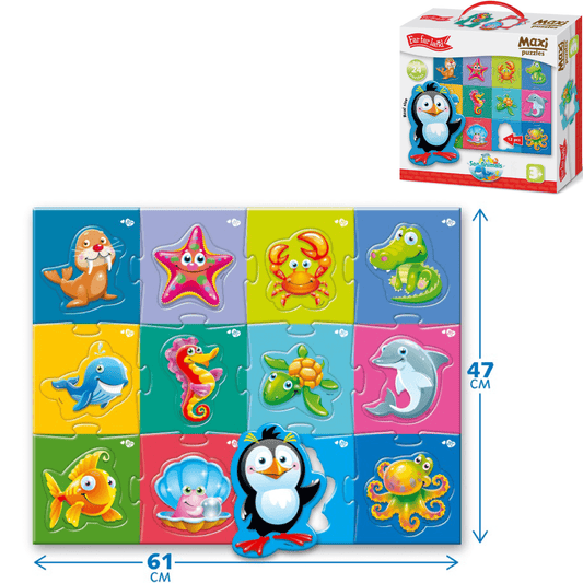 Maxi Puzzles Sea Animals for Toddlers Age 3+ Years - Shopefy