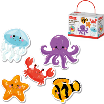 Contour Puzzle Sea Animals for Toddlers Age 3+ Years - Shopefy