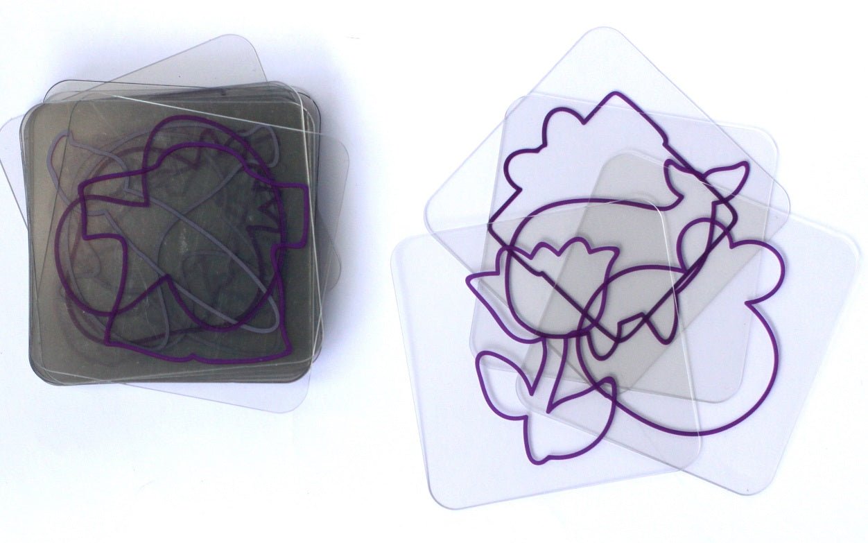 LOTTO Transparent Plastic Flash Cards Outlines 6 Fields 36 Cards for Toddlers Age 3+ Years - Shopefy