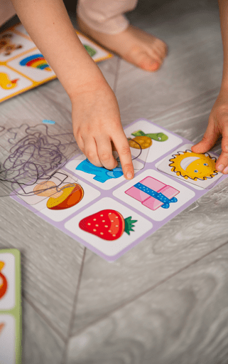 LOTTO Transparent Plastic Flash Cards Outlines 6 Fields 36 Cards for Toddlers Age 3+ Years - Shopefy